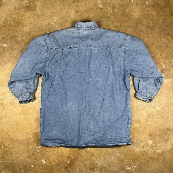 Vintage Wolverine Denim Workwear Jacket Men’s L Southwestern-Style Fleece Lining - Picture 3 of 11